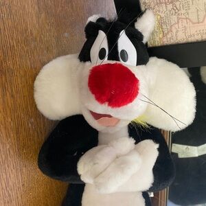 Warner Brothers Looney Toons Sylvester plush 19” Large Rare